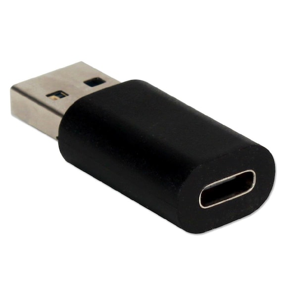 Qvs QVS CC2231FMA USB 3.1 Male to USB-C Female 5Gbps Compact Conversion Adaptor - Black CC2231FMA - main